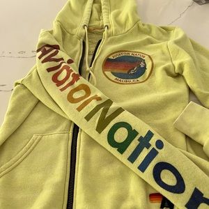 Aviator nation. Adult unisex XS.zippered sweatshirt.